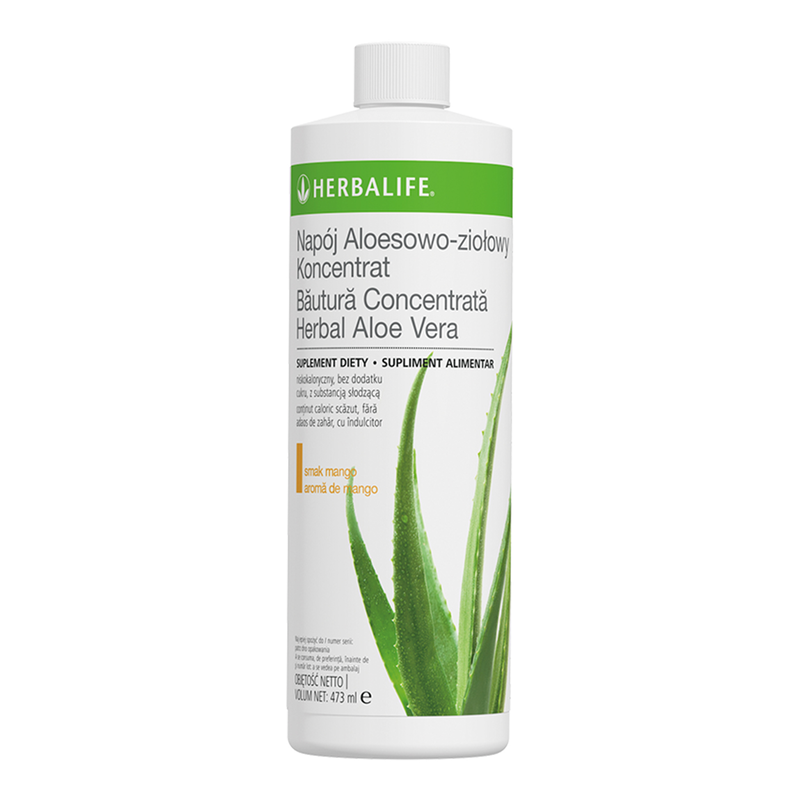 Băutură Concentrată Herbal Aloe cu aromă de Mango Aloe Mango 473ml